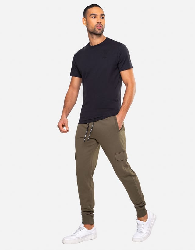 Threadbare Threadbare Men's 'Stefan' Cargo Style Joggers in Khaki - 3