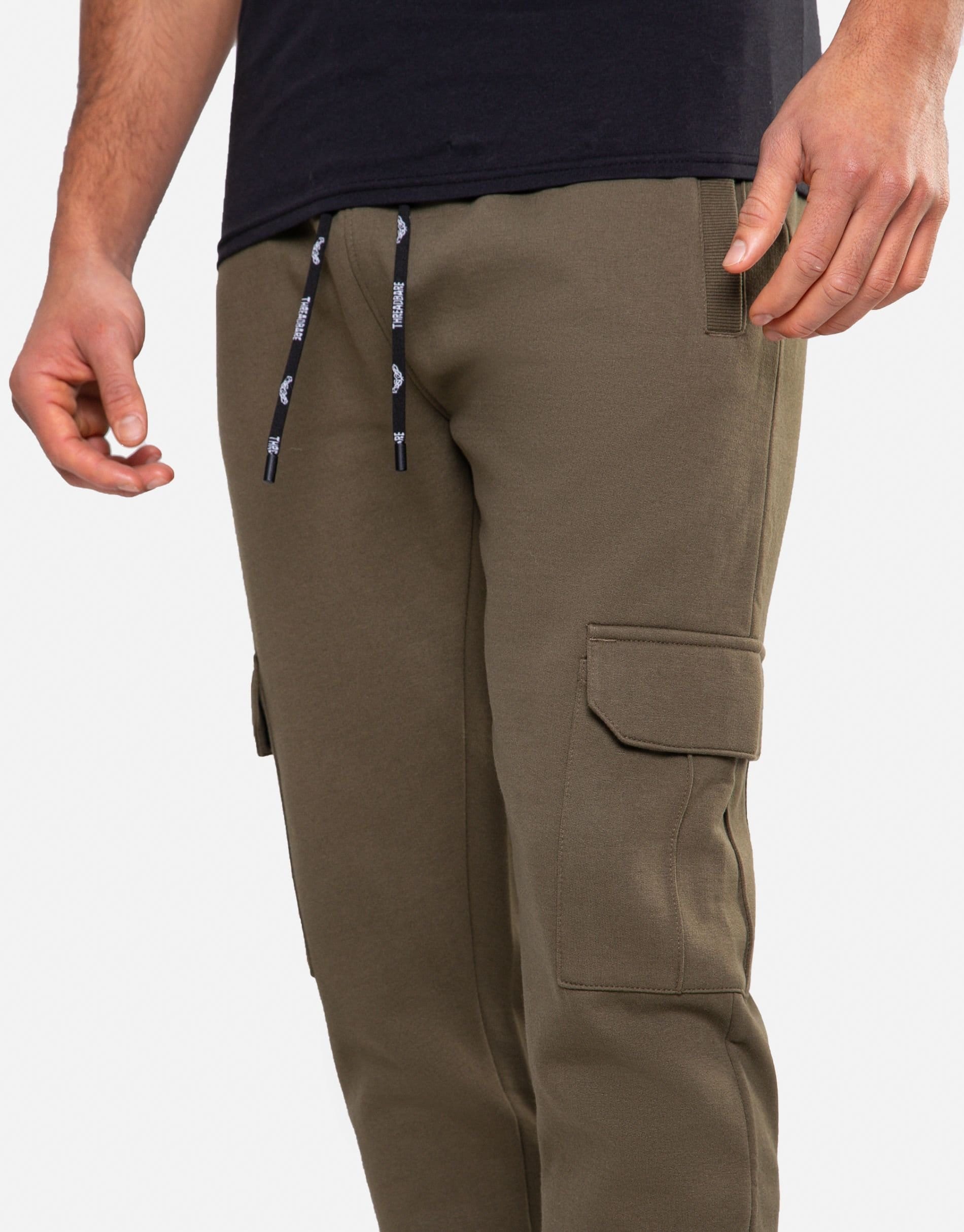 Threadbare Threadbare Men's 'Stefan' Cargo Style Joggers in Khaki - 4