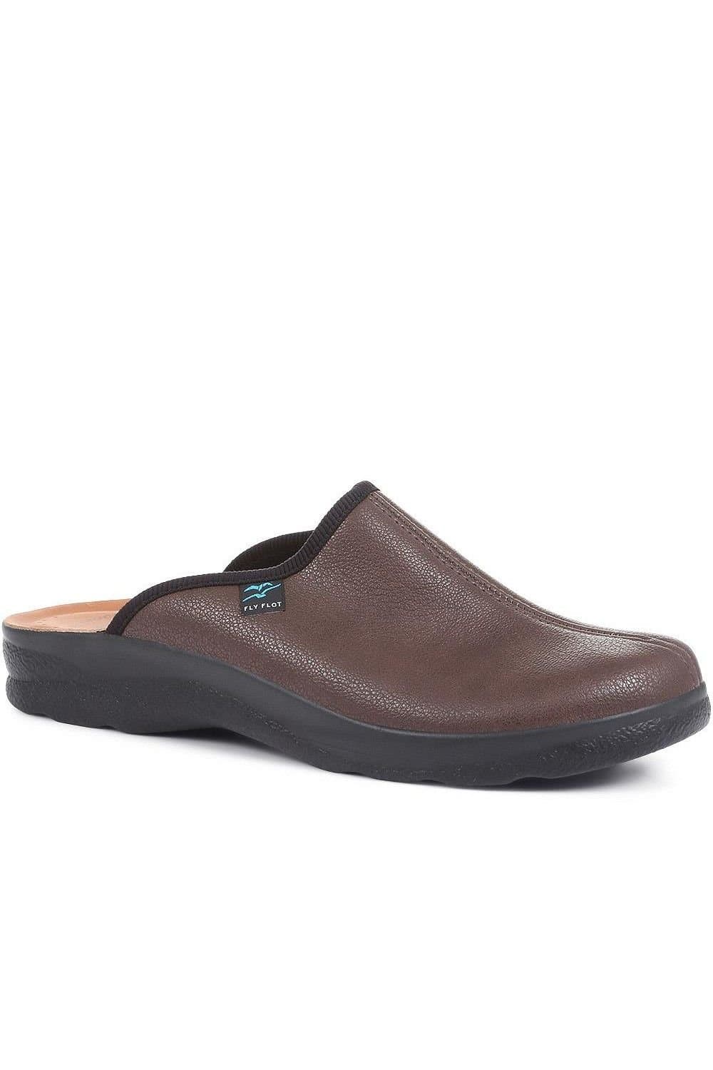 Fly Flot Fly Flot Men's Mule Slippers in Dark Brown