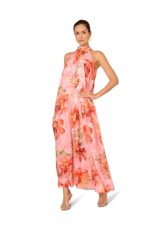 Adrianna Papell Adrianna Papell Women's Halter Trapeze Gown - 2