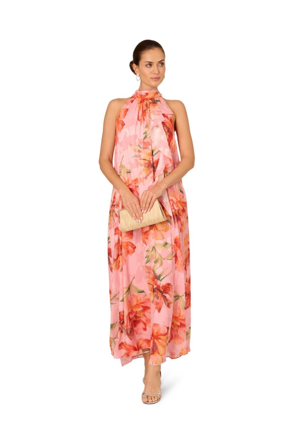 Adrianna Papell Adrianna Papell Women's Halter Trapeze Gown - 4