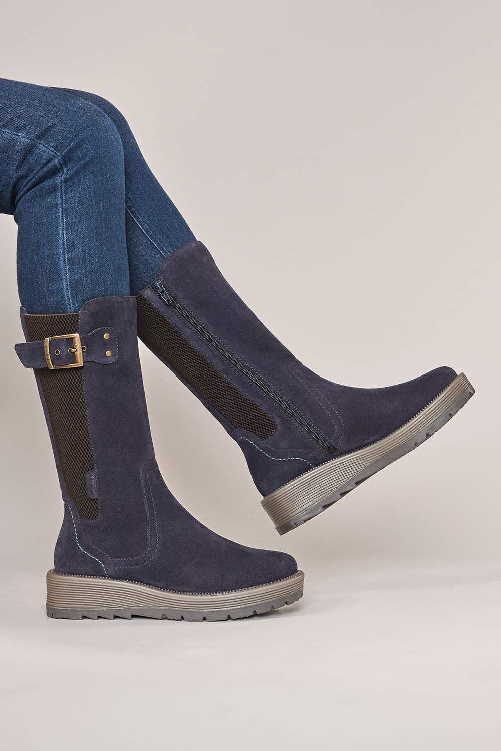 Moshulu Moshulu Women's Rannoch' Mid Calf Boots in Indigo