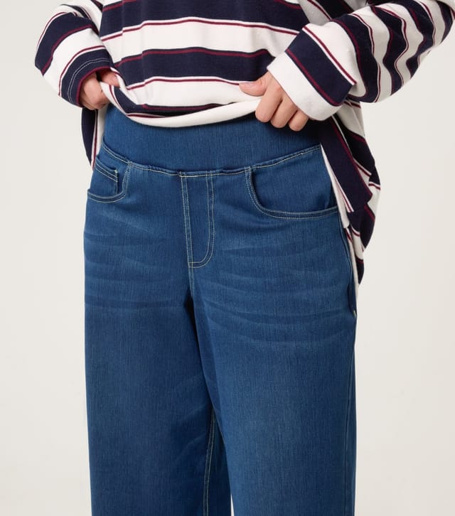 Blue Vanilla Women's Blue Super Wide Leg Jeans Blue Vanilla New Look - 3