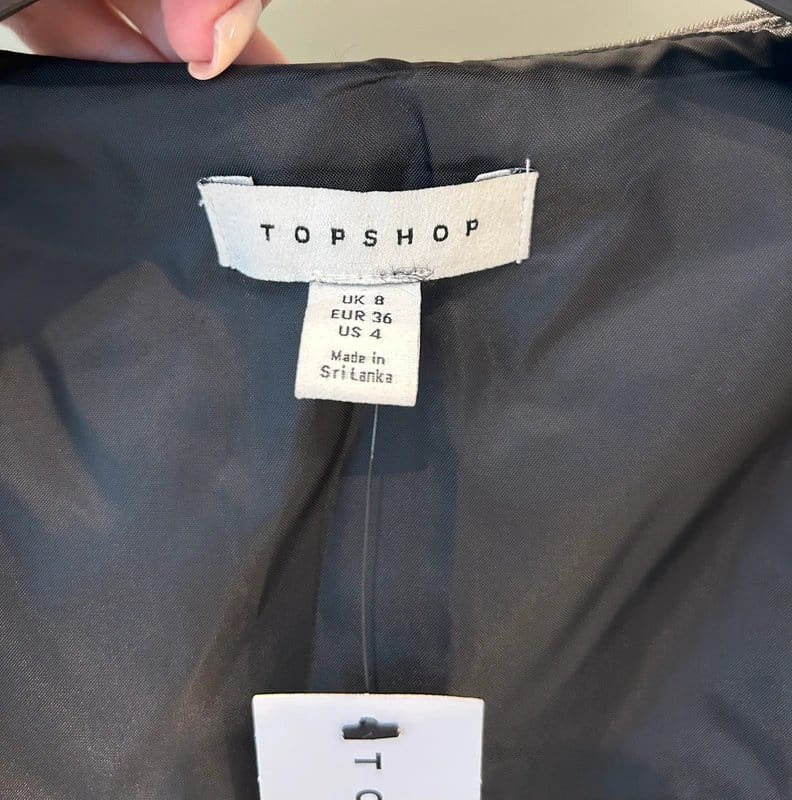 Topshop Black Longline Structured Waistcoat