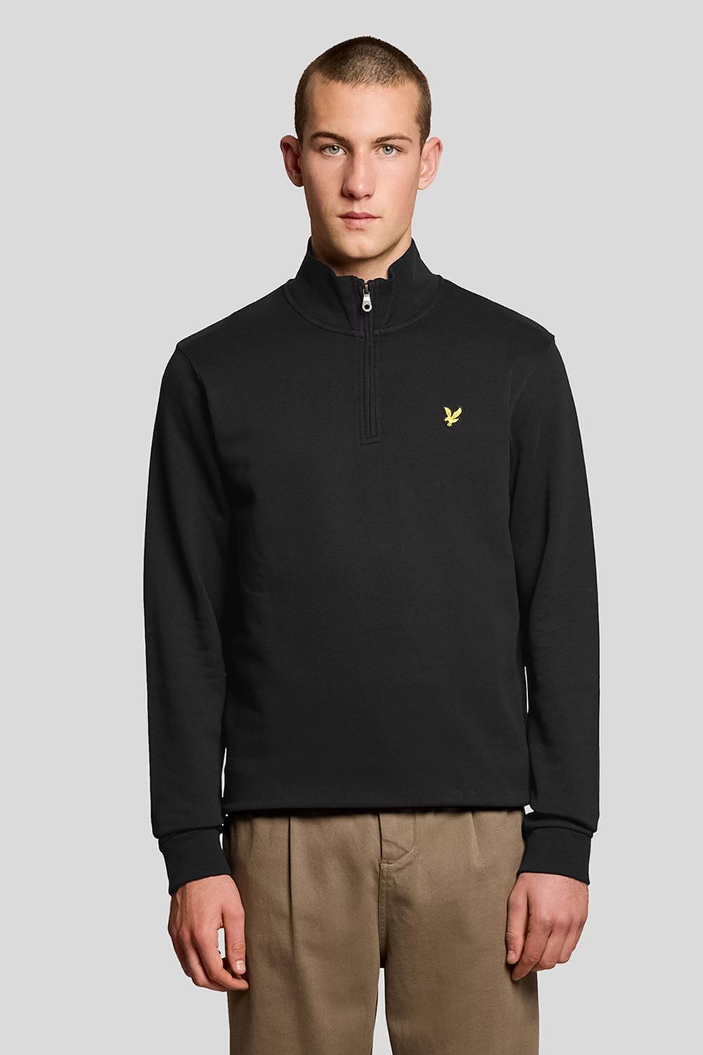 Lyle & Scott Lyle & Scott Men's Loopback Quarter Zip Sweat Jet Black - 2