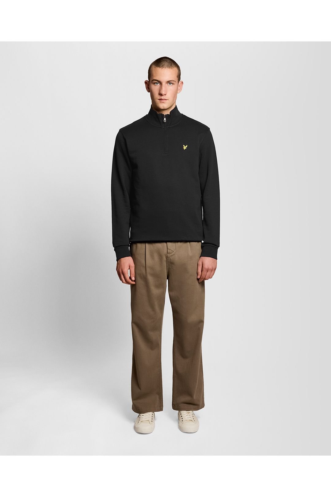 Lyle & Scott Lyle & Scott Men's Loopback Quarter Zip Sweat Jet Black - 4