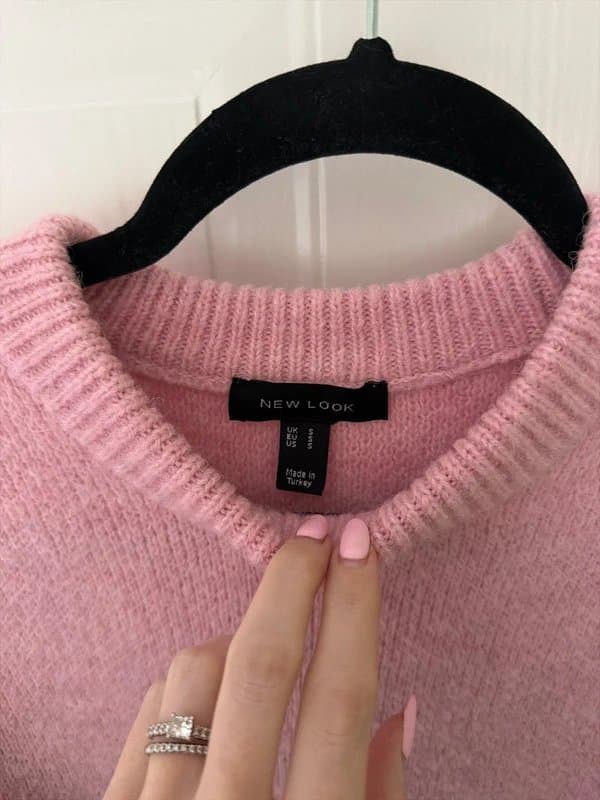 New Look Knitted pink jumper newlook