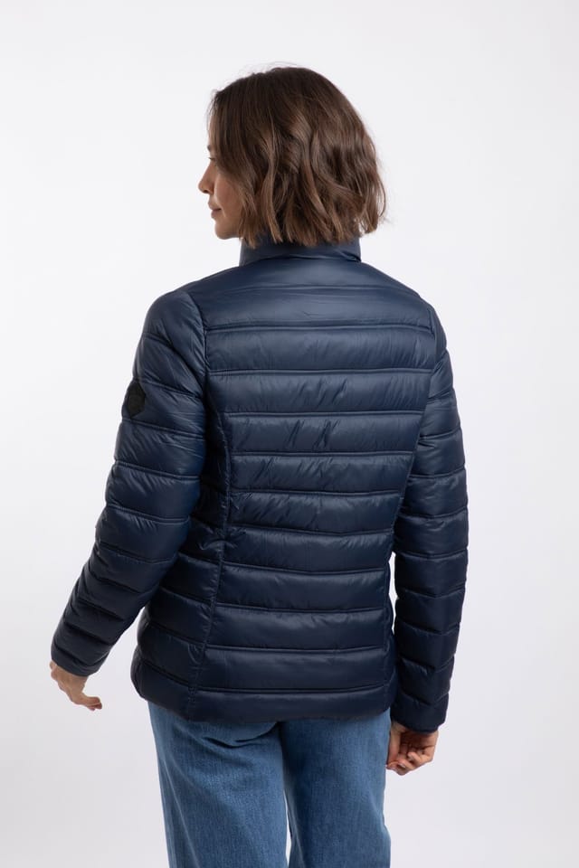 Weird Fish Weird Fish Women's Travellia Lightweight Showerproof Padded Jacket in Navy - 3