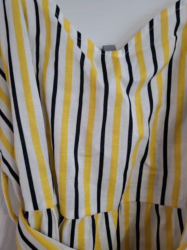 ASOS Asos yellow blue stripe linen top