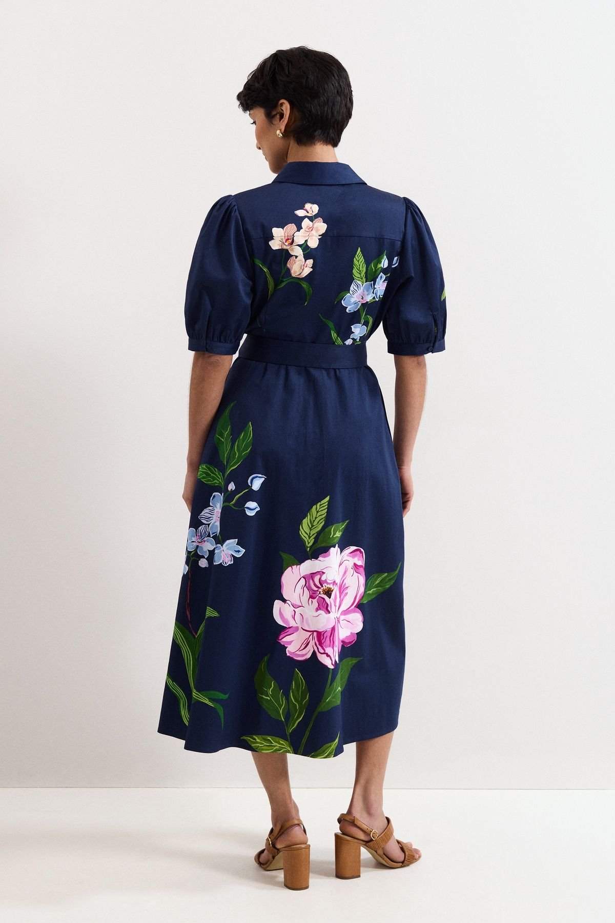 Phase Eight Phase Eight Women's Kerrie Floral Shirt Dress in Navy - 4