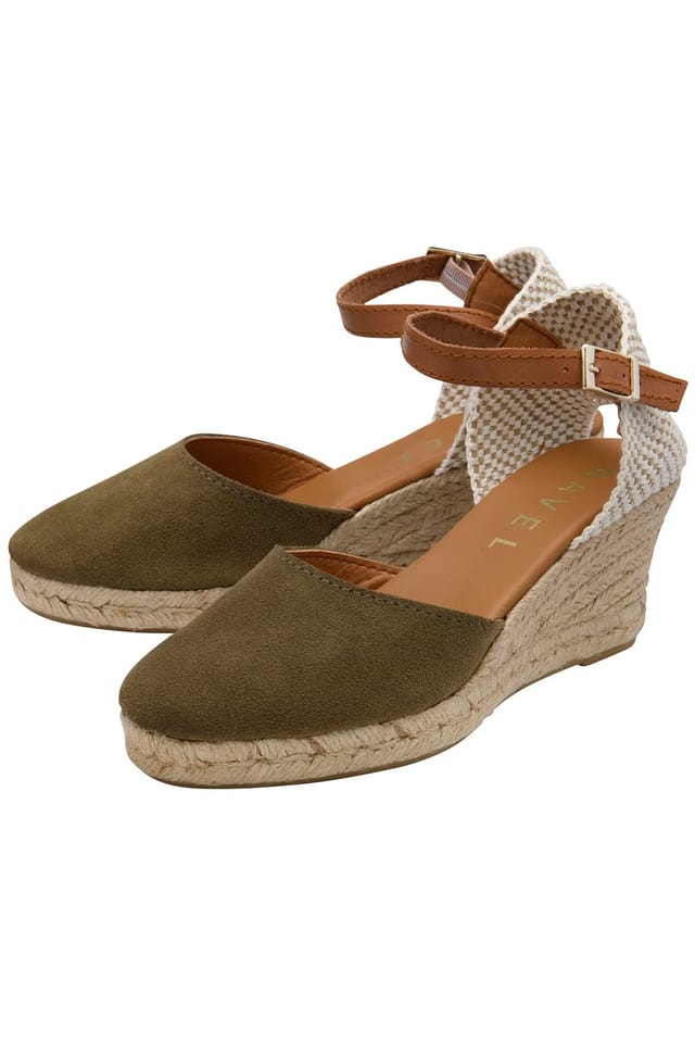 Ravel Ravel Women's 'Burrill' Suede Espadrille Sandals in Khaki - 2