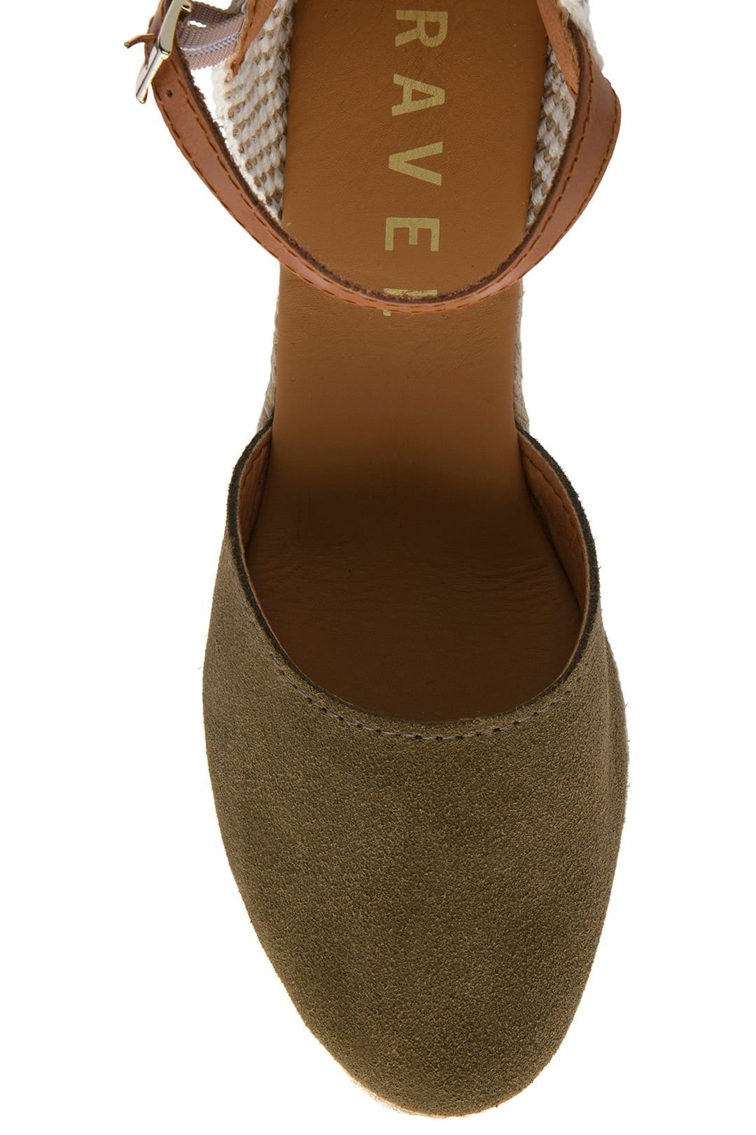 Ravel Ravel Women's 'Burrill' Suede Espadrille Sandals in Khaki - 4