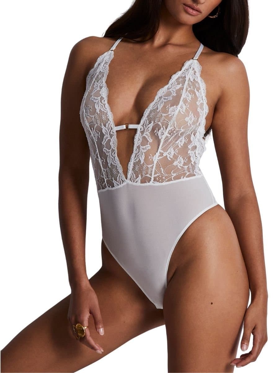 Aubade Aubade White Lace Bodysuit for Women