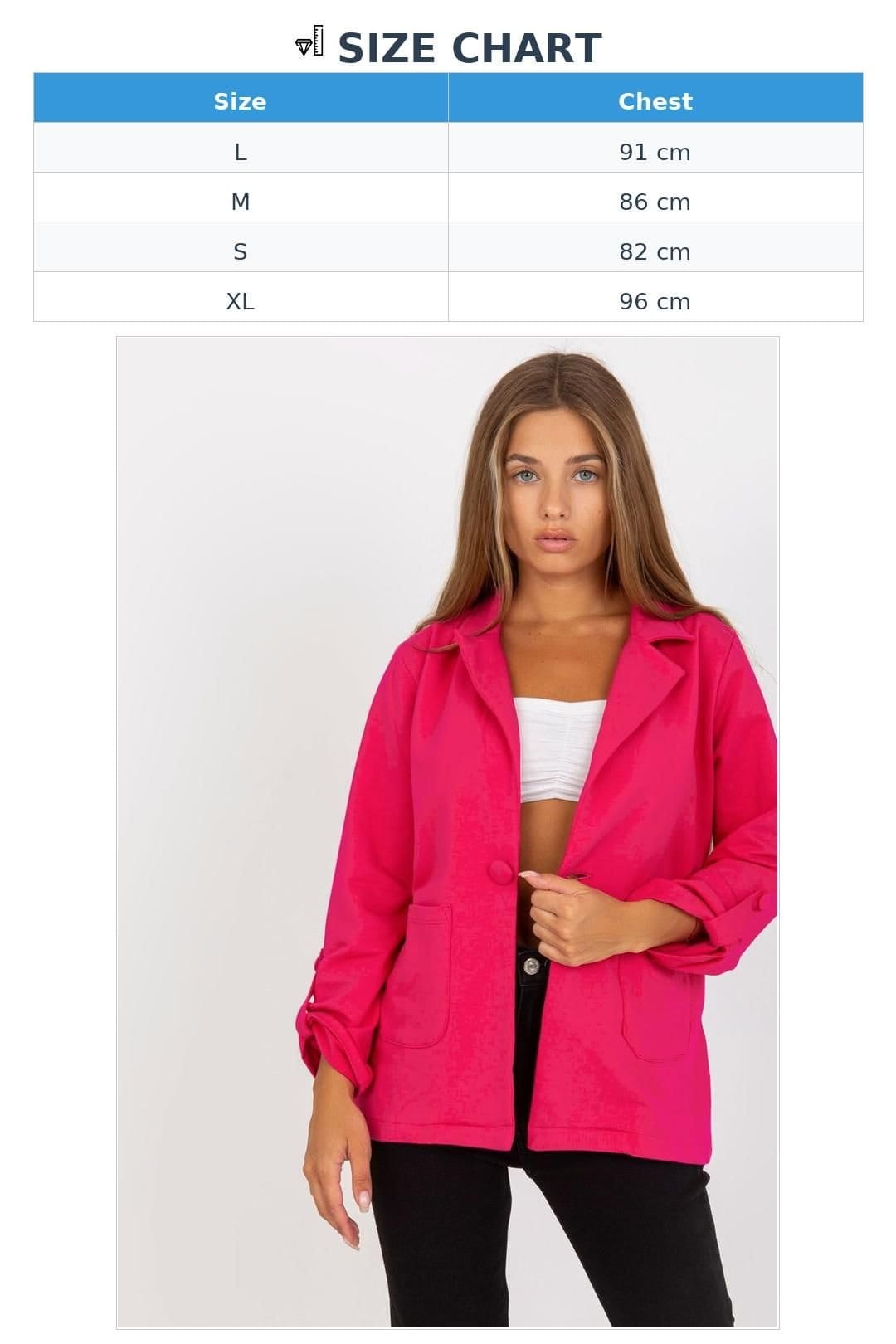 Love Lace Love Lace Women's Button Closure Sweat Jacket with Fold Up Sleeves in Pink - 4