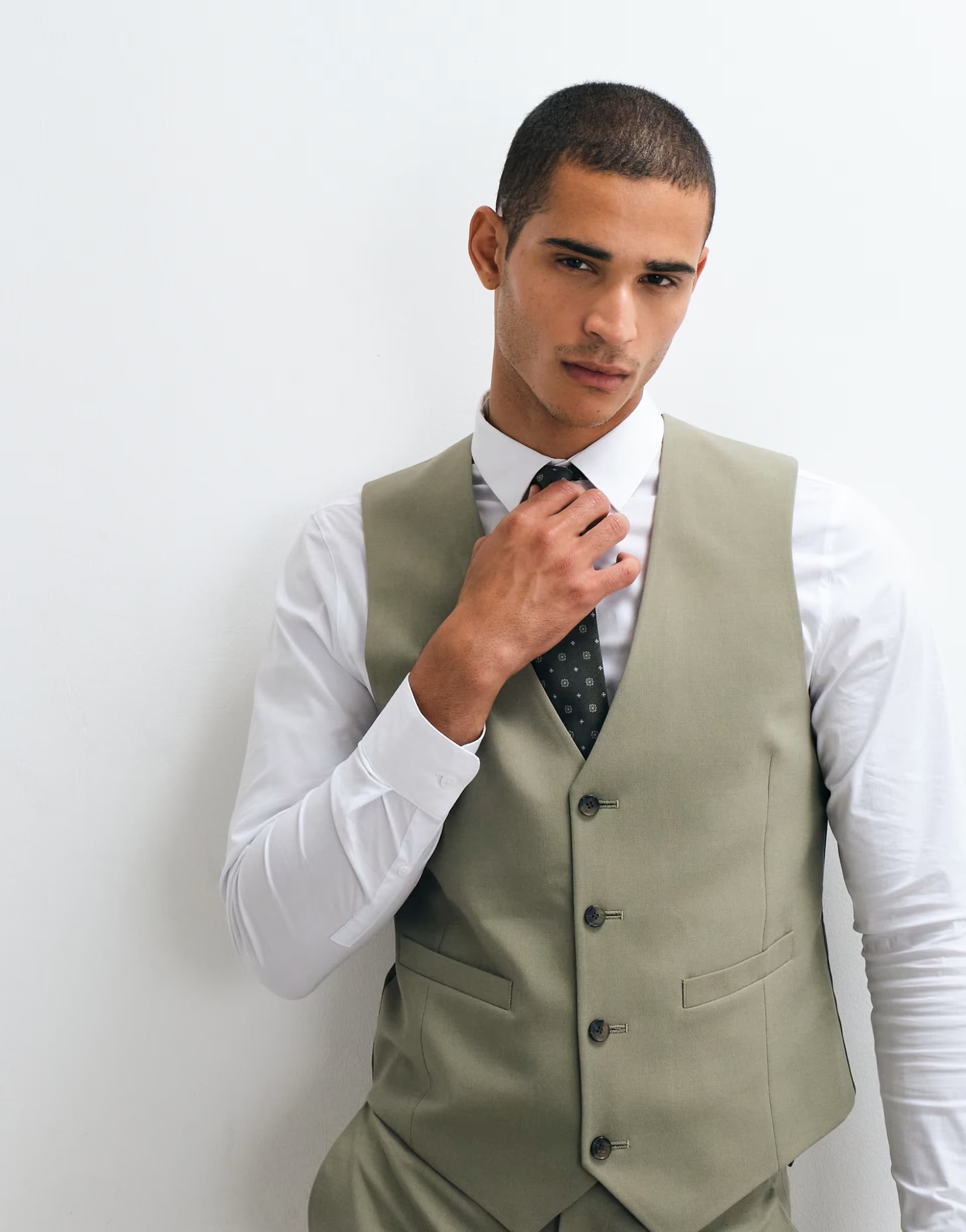ASOS ASOS DESIGN slim suit waistcoat in green