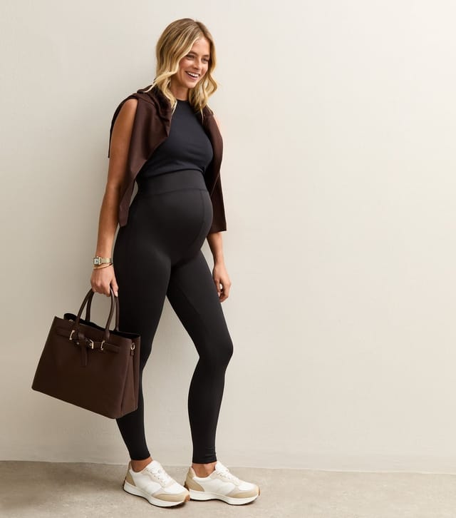 New Look Women's Maternity Black Contour Leggings New Look - 3