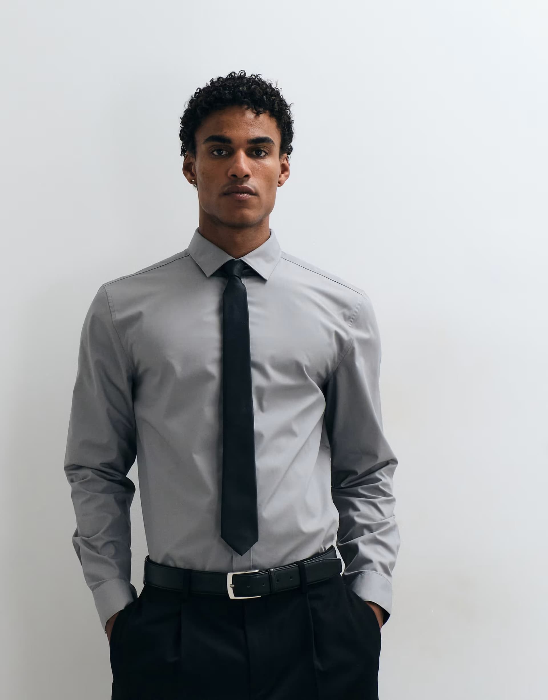 ASOS ASOS DESIGN regular fit smart shirt in light grey