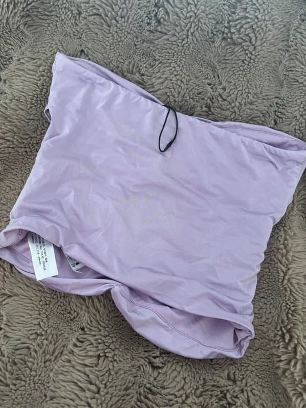 Bershka Bershka lilac strapless ruched top