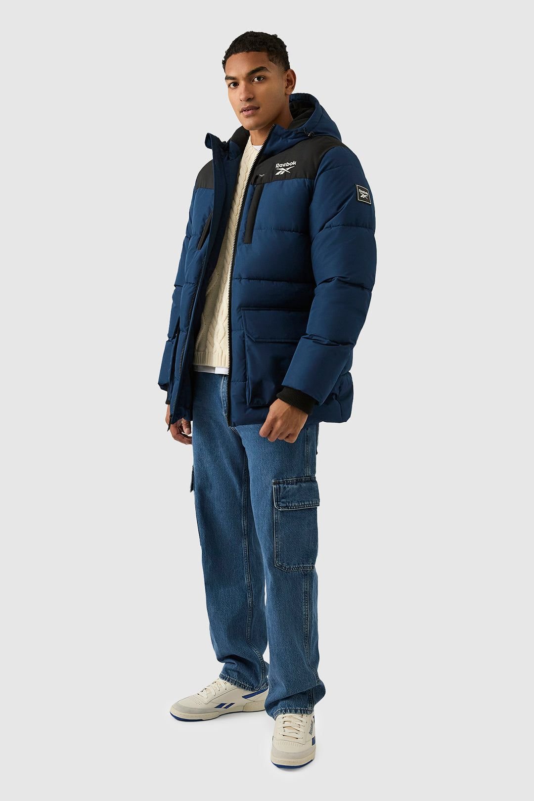 Reebok Reebok Men's Parka Puffer Jacket in Blue - 3