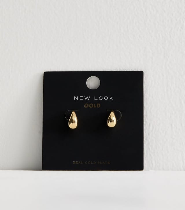 New Look 18ct Gold Plated Mini Teardrop Stud Earrings New Look - 3