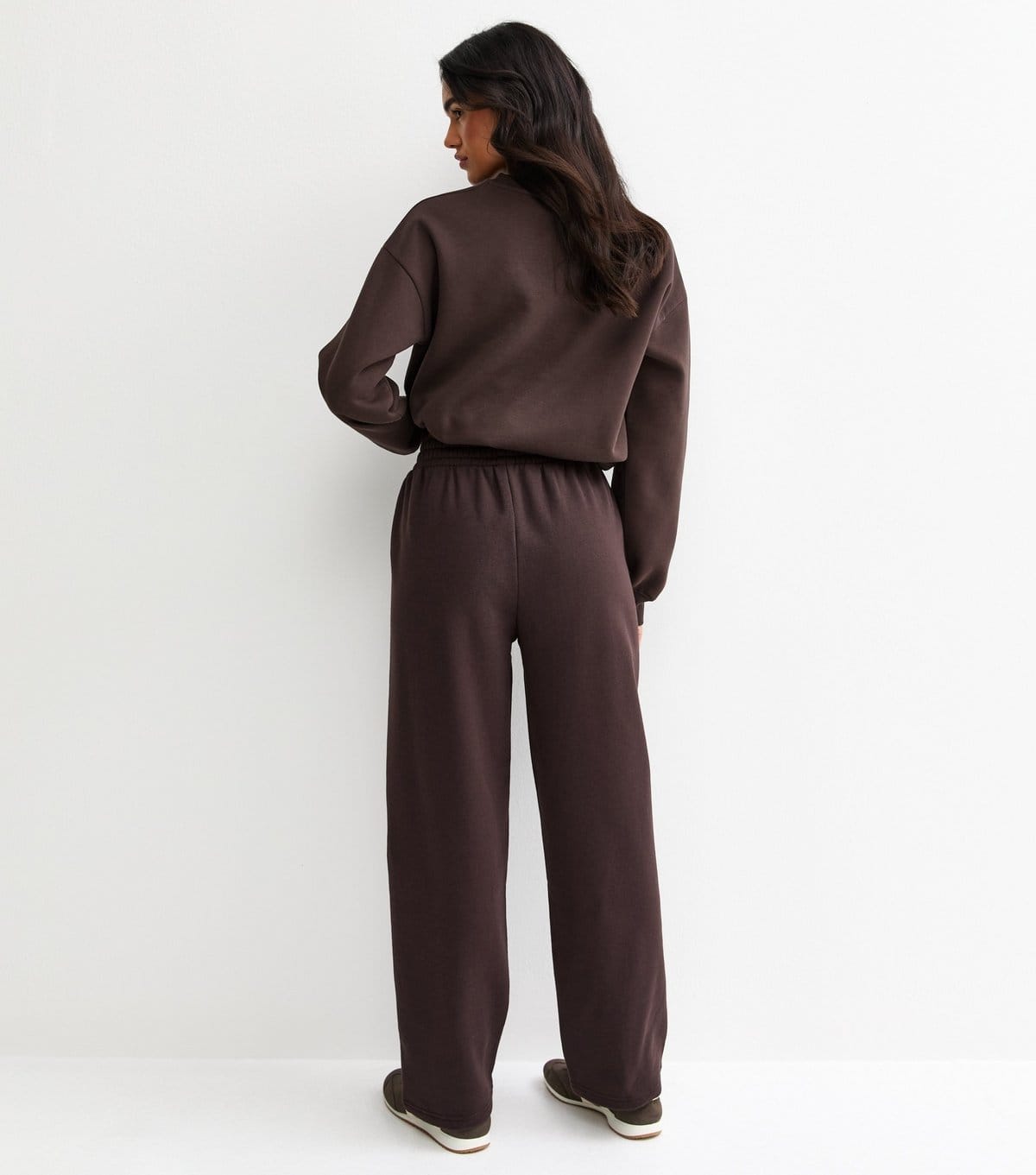 New Look Women's Dark Brown Tapered Wide Leg Joggers New Look - 4