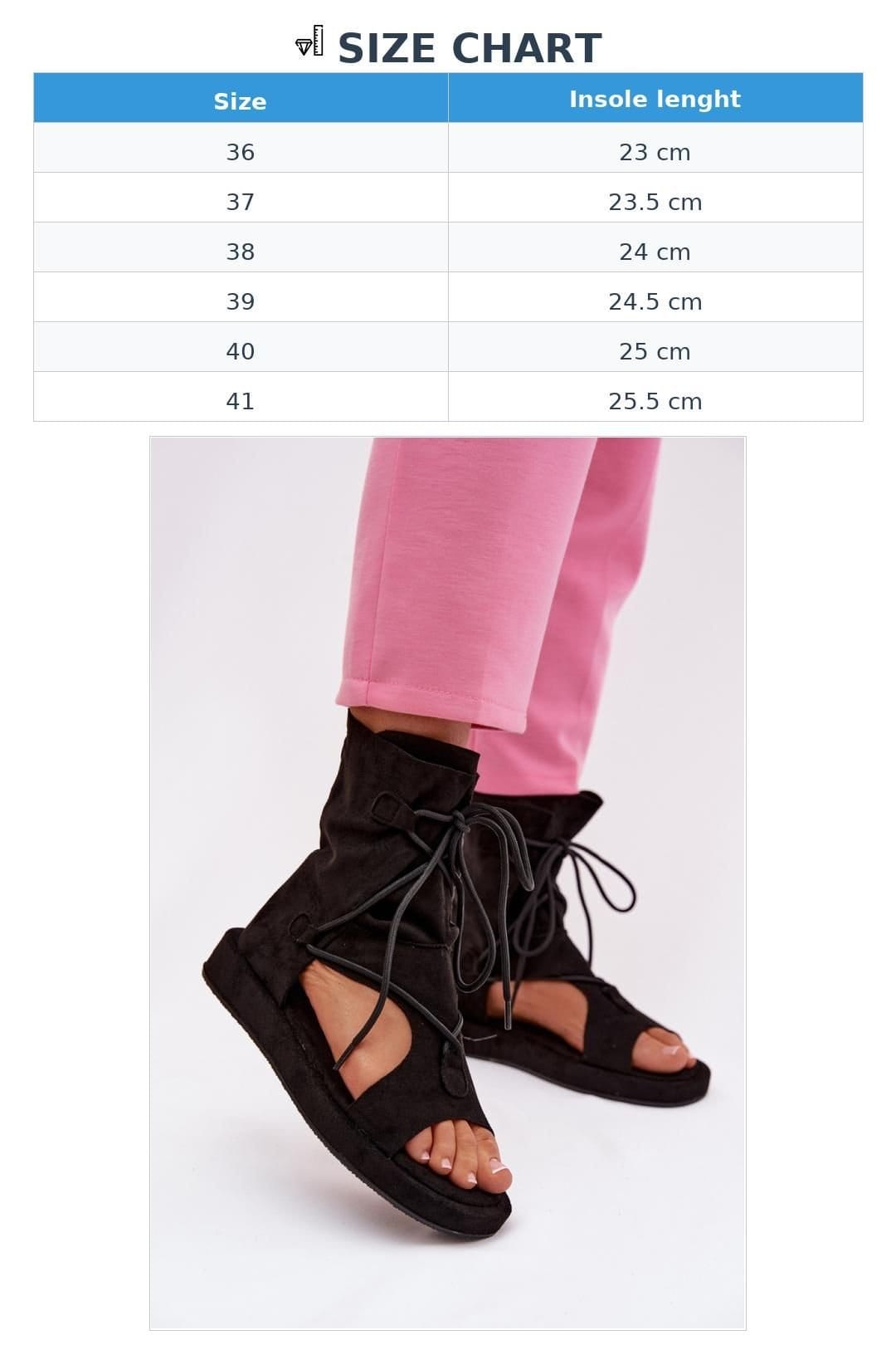Love Lace Love Lace Women's Suede Front Lace Zip Sandals Summer Slip On Comfort Fashion in Black - 4