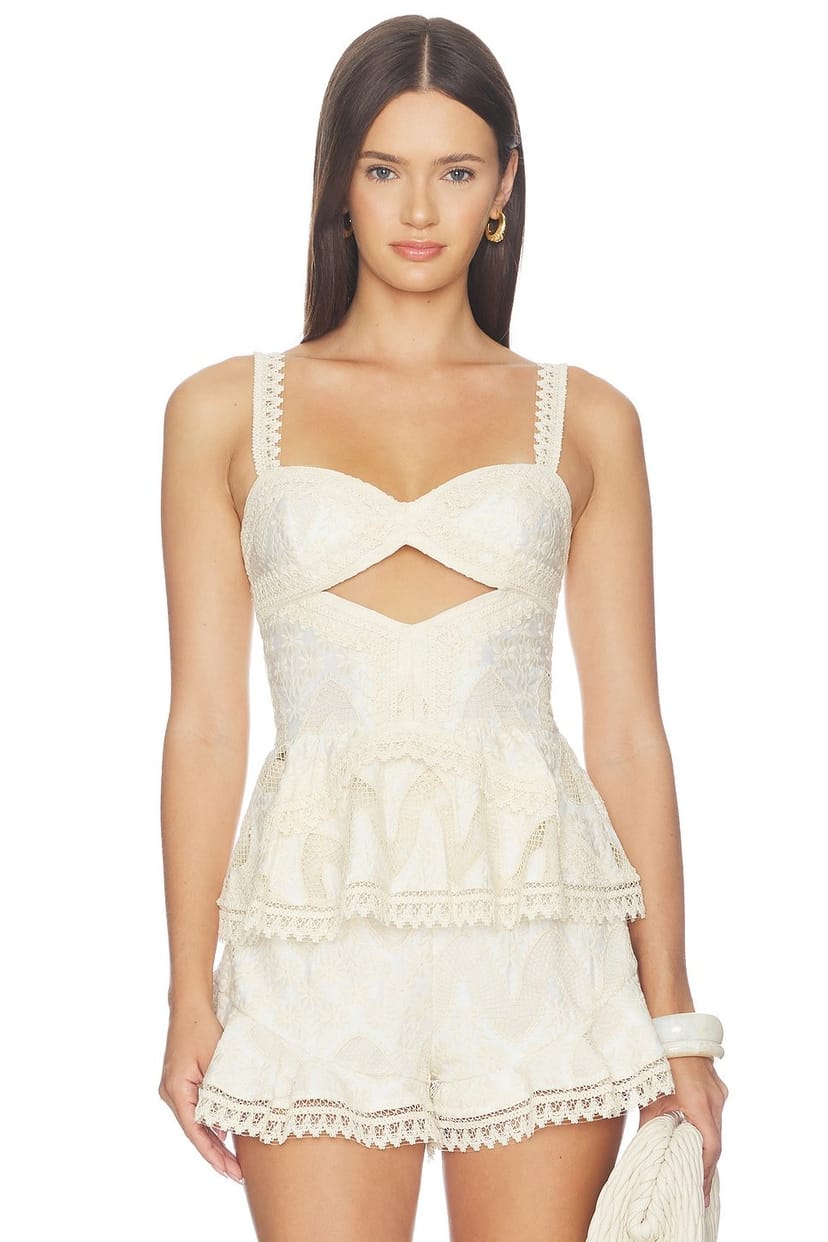 revolve Bertha Lace Top - 1