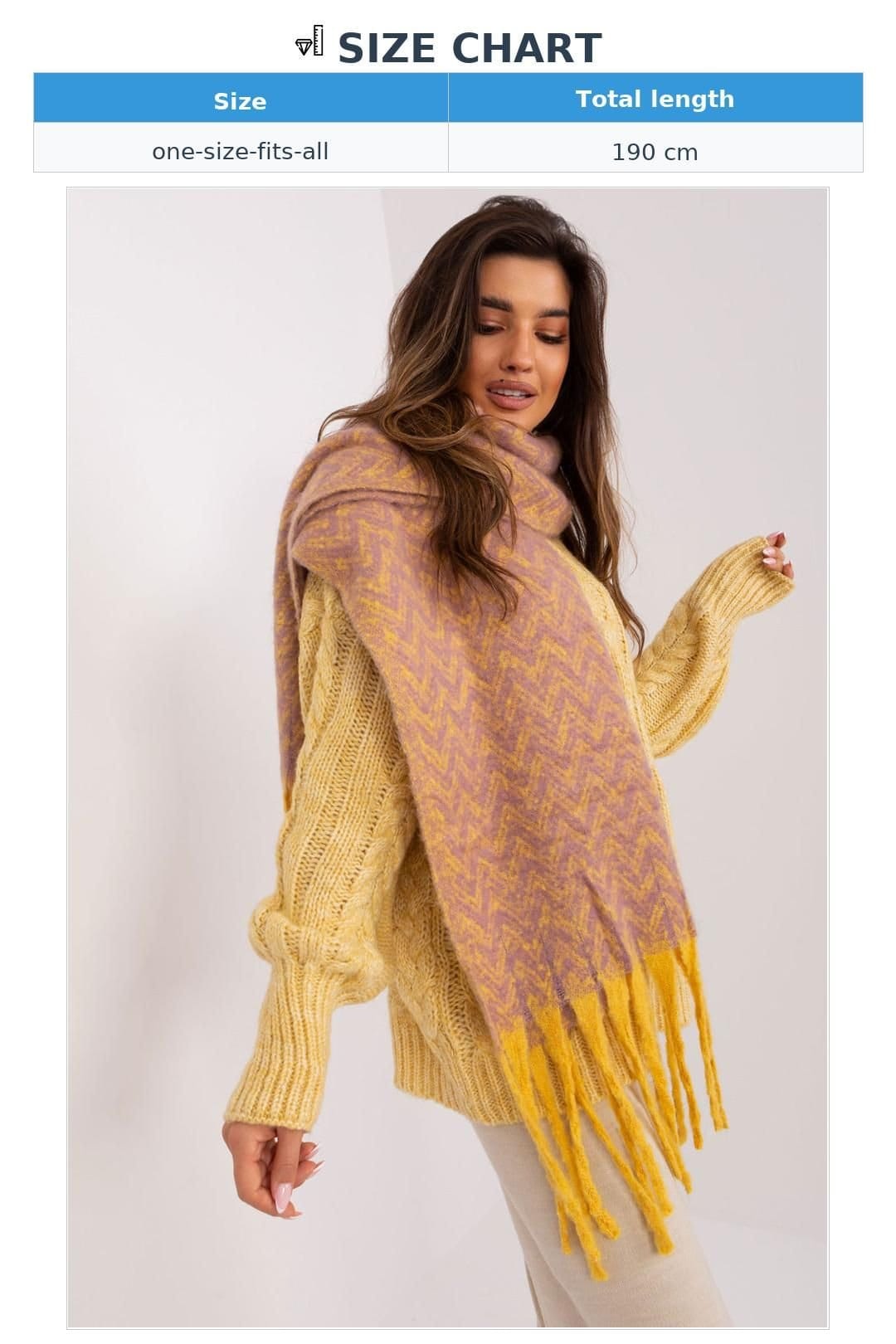 Love Lace Love Lace Women's Long Geometric Pattern Scarf with Tassels for Fall Winter in Pink - 4