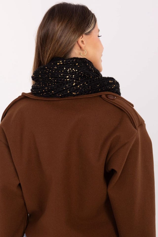 Love Lace Love Lace Women's Infinity Scarf Neck Warmer Thick Woven Polyester for Cold Days in Black - 3