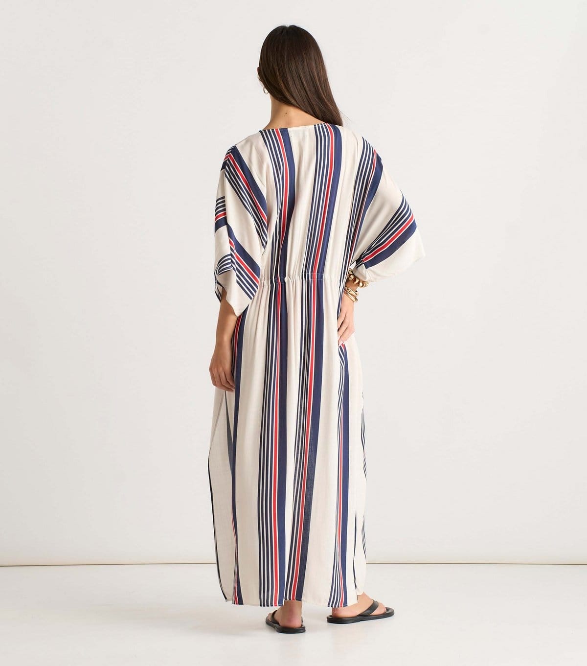 Gini London Women's Multicolour Striped Tie Front Beach Kimono Gini London New Look - 4
