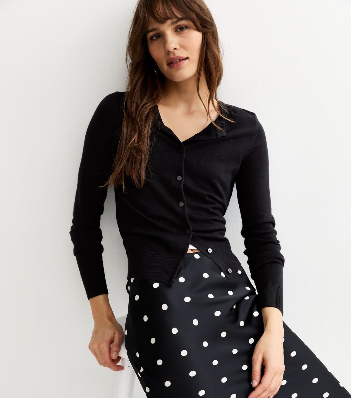 New Look Women's Tall Black Lightweight Crew Neck Cardigan New Look