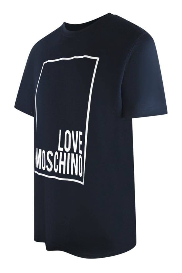 Love Moschino Love Moschino Men's Short Sleeve T-shirt in Navy - 2