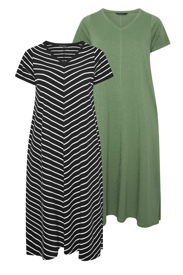 Evans Evans Women's 2 Pack Cotton Dresses - 2