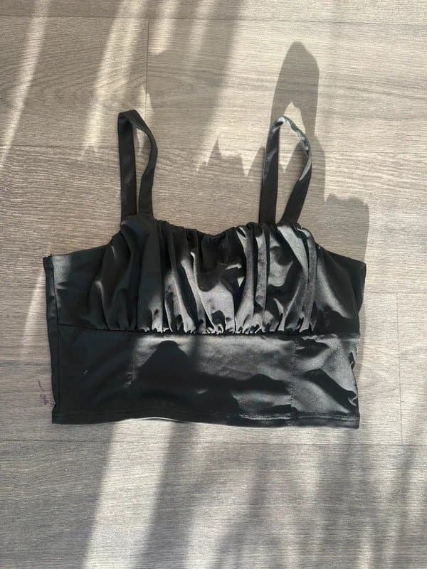 New Look Black corset top y2k