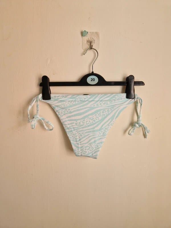 Boux Avenue Boux Avenue Blue White Animal Print Side Tie Bikini Bottoms UK 16 BNWT