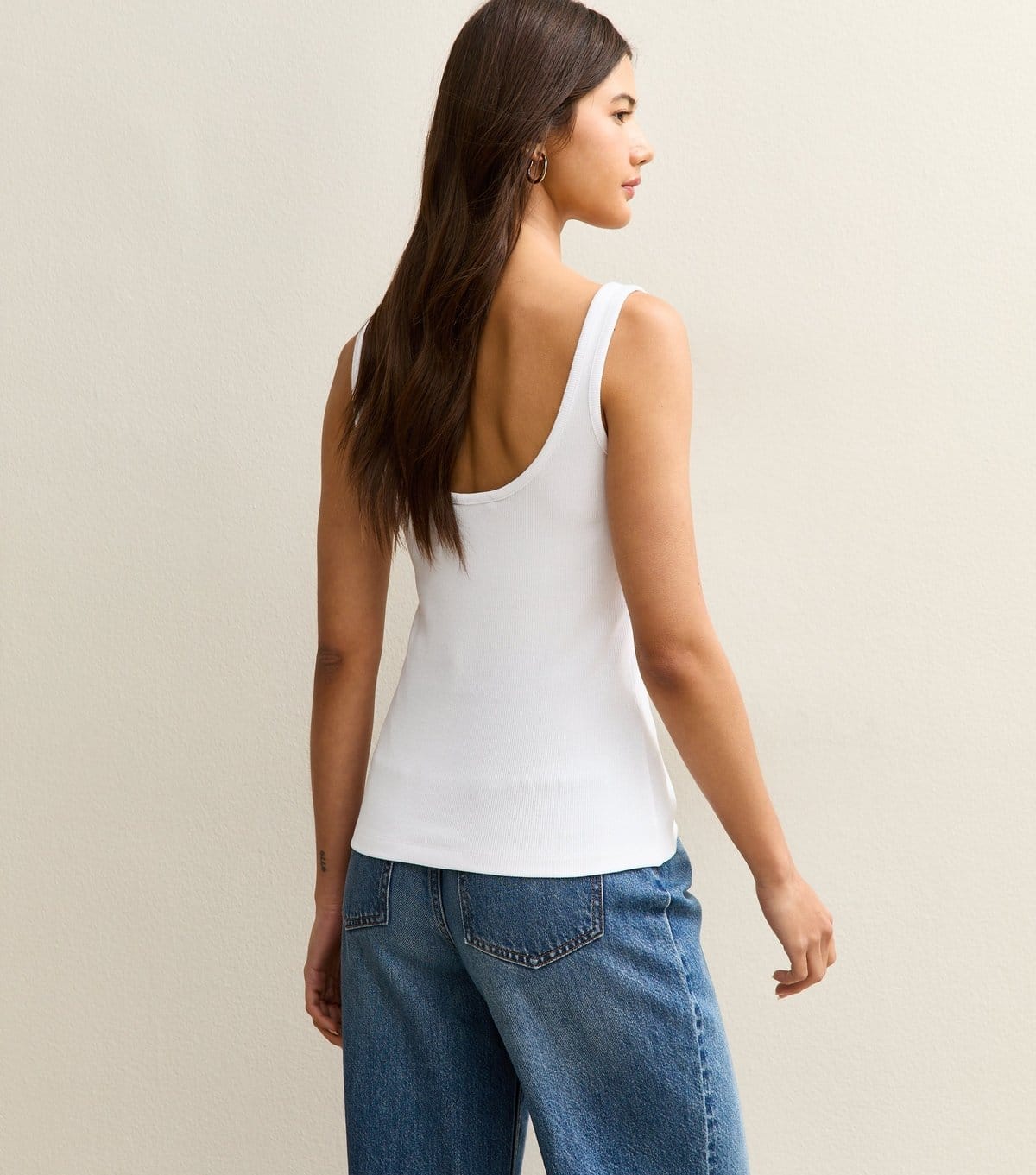 New Look Women's White Button Up Tank Top New Look - 4