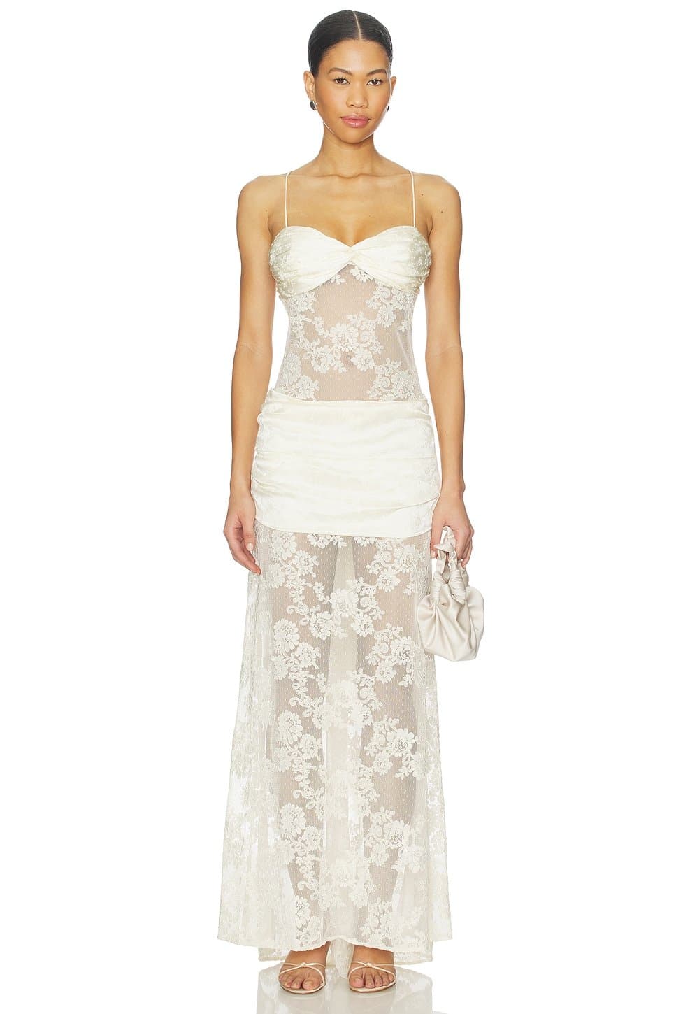 revolve Corded Lace Silk Jacquard Maxi Dress