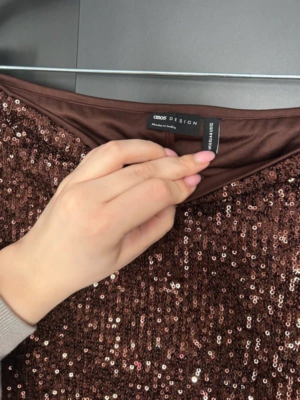 ASOS ASOS brown sequin skort