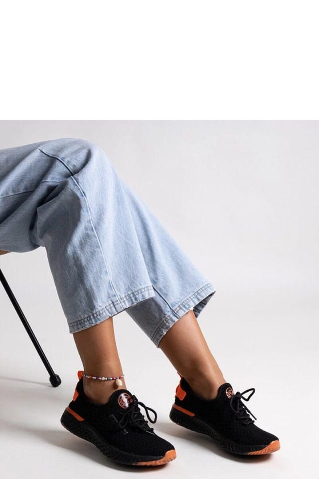 Love Lace Love Lace Women's CROSS JEANS Sport Sneakers Round Toe Lace Up Rubber Sole in Black - 3