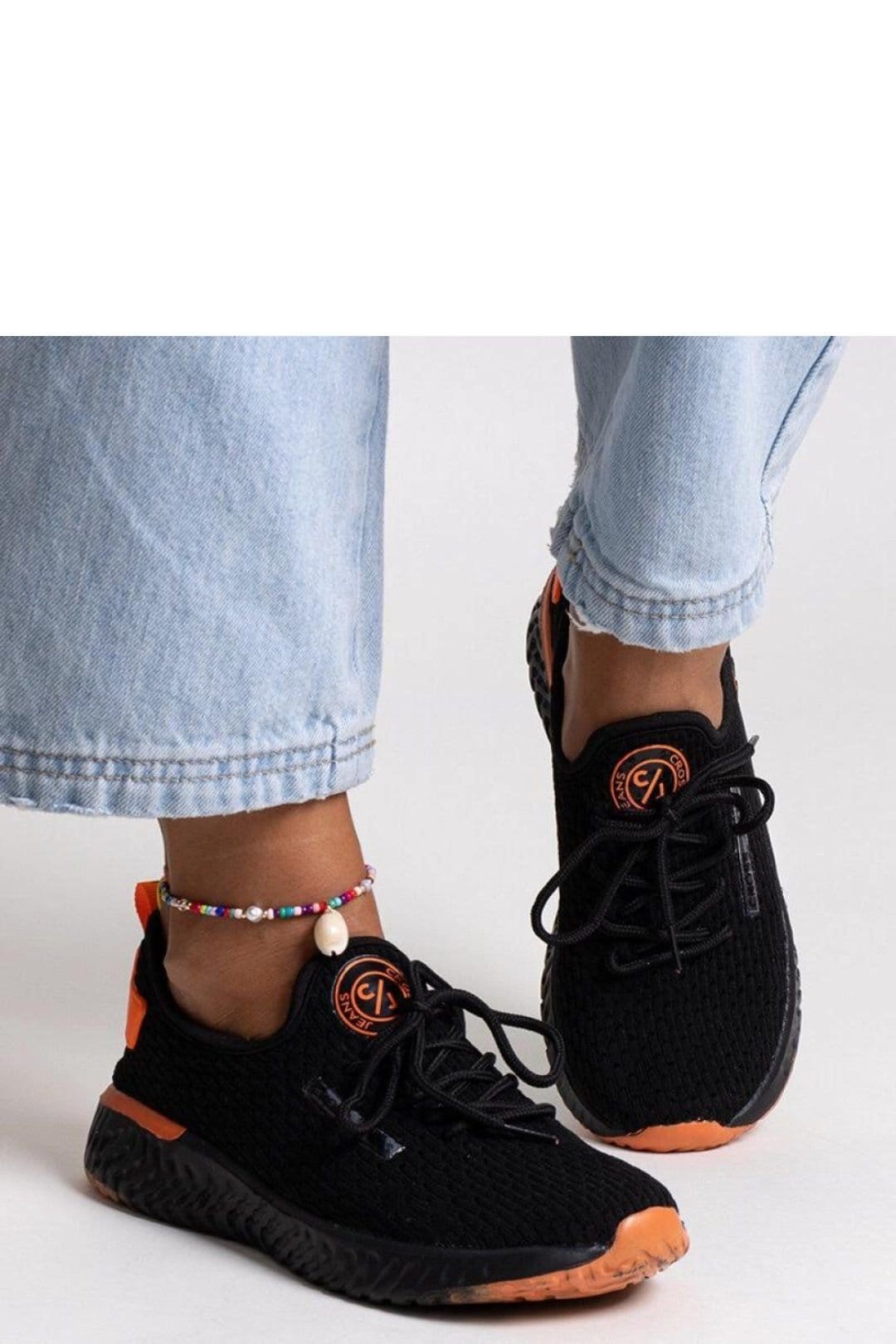 Love Lace Love Lace Women's CROSS JEANS Sport Sneakers Round Toe Lace Up Rubber Sole in Black - 4