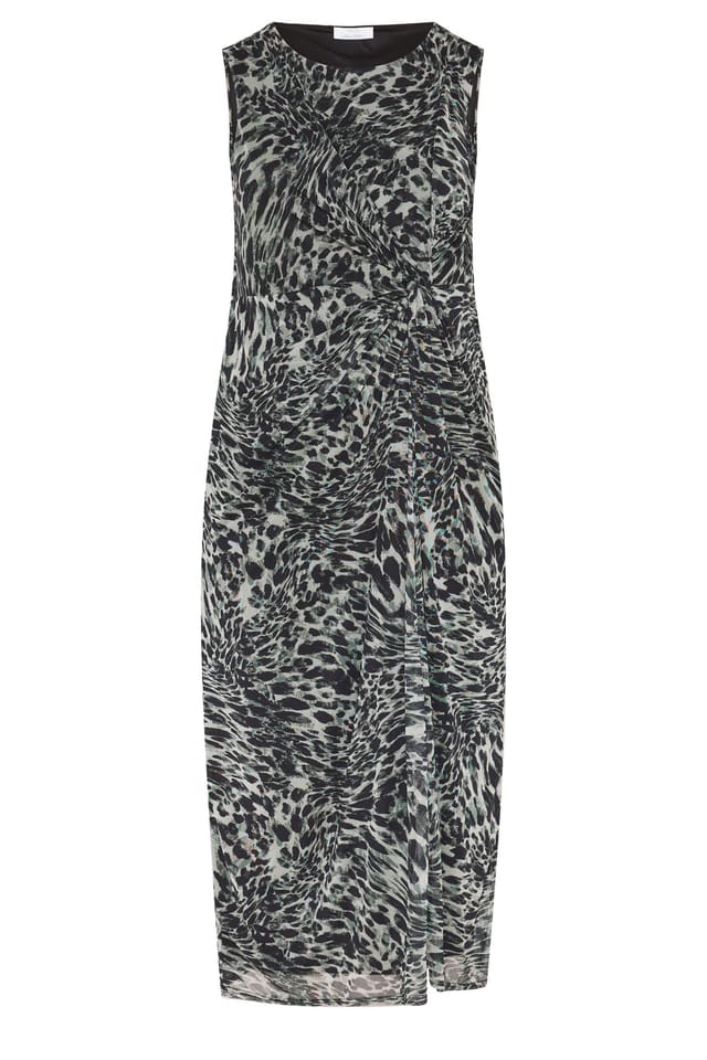 Yours Yours Women's Animal Print Maxi Dress in Grey - 2