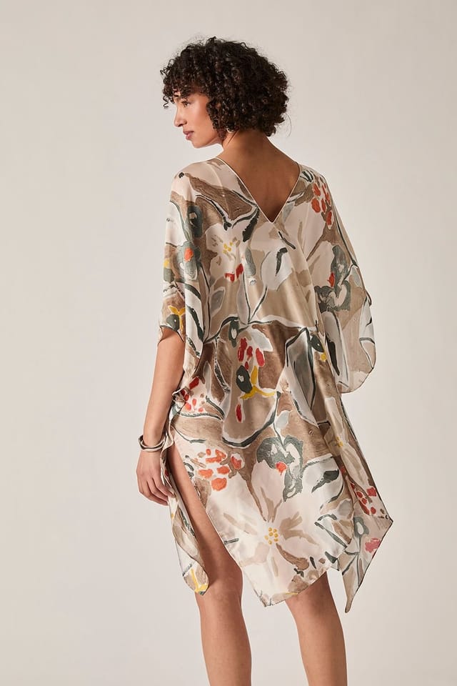 James Lakeland James Lakeland Women's Beige Abstract Floral Kaftan - 2