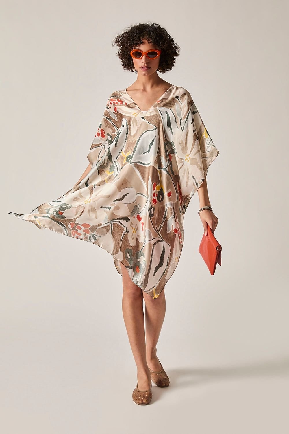 James Lakeland James Lakeland Women's Beige Abstract Floral Kaftan - 4