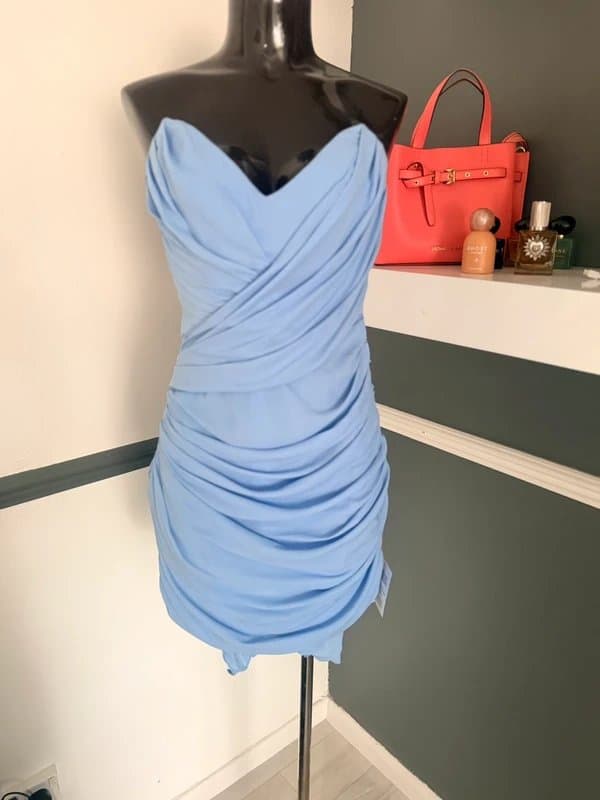 ASOS Design "ASOS Design" gorgeous corset mini dress in baby blue RRP £70