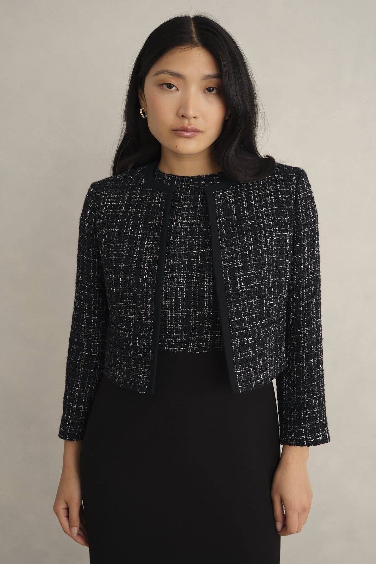 Hobbs London Hobbs London Women's Esme Cropped Textured Blazer