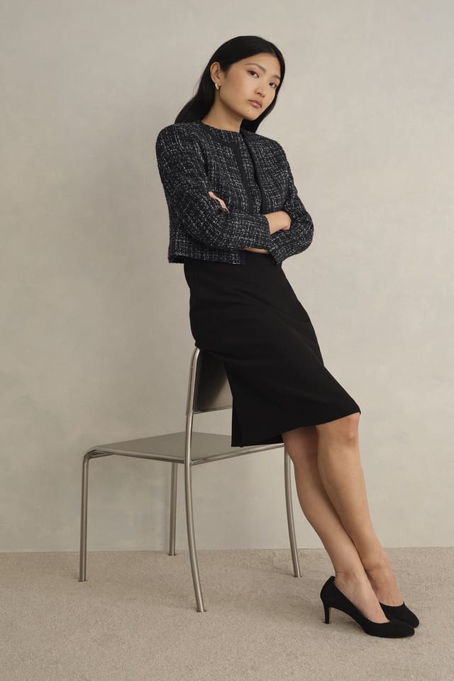 Hobbs London Hobbs London Women's Esme Cropped Textured Blazer - 3