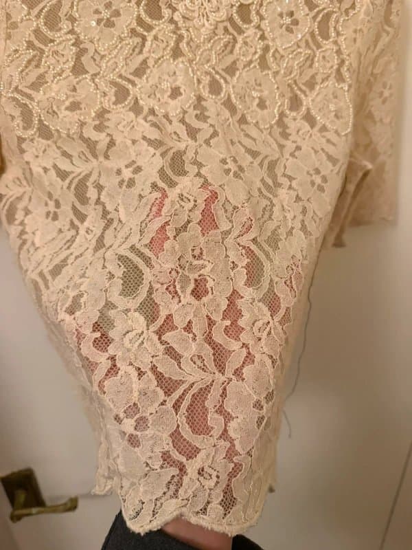 Topshop Topshop Embellished Lace Top – UK 8