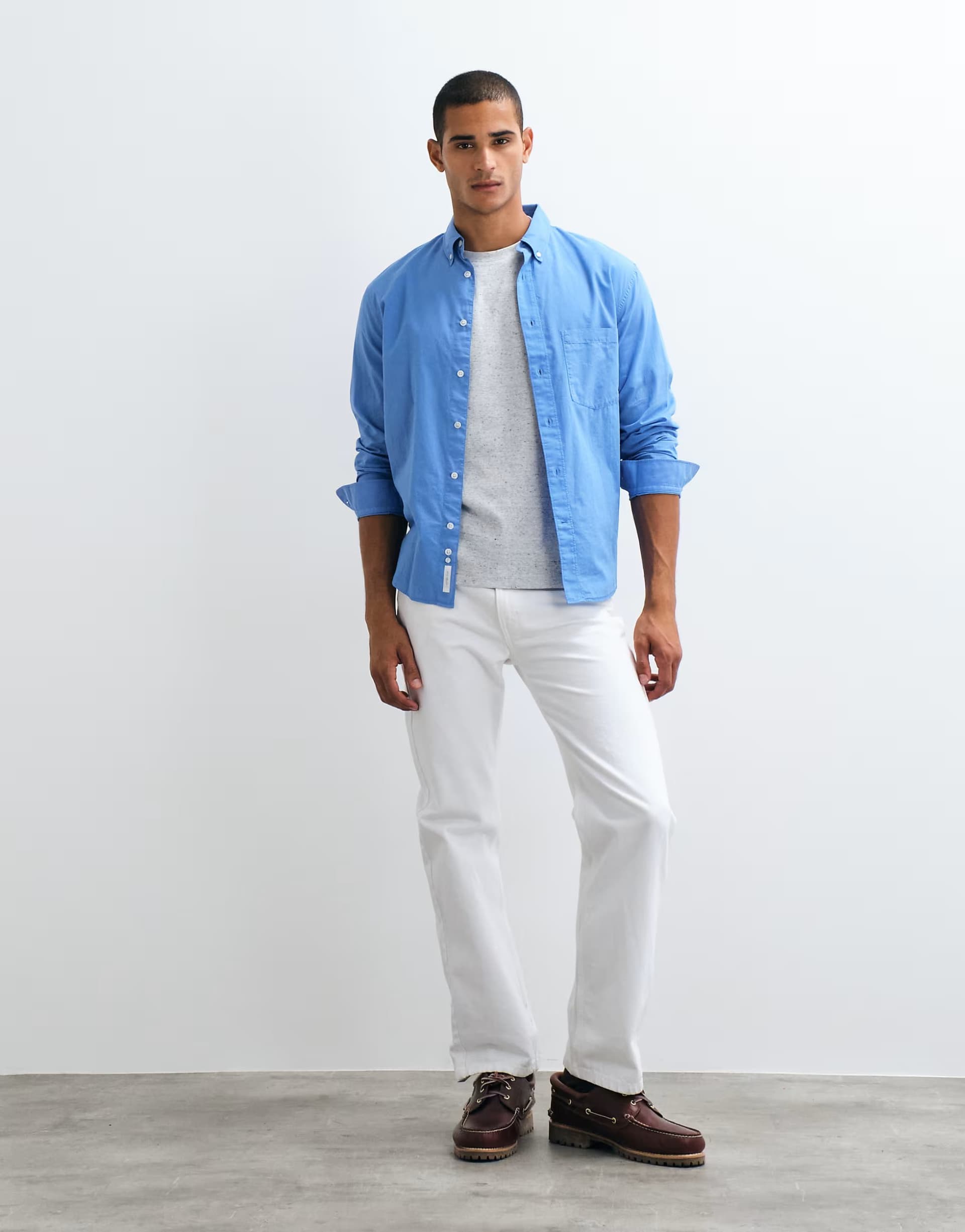 ASOS ARKET pure cotton relaxed fit shirt in blue
