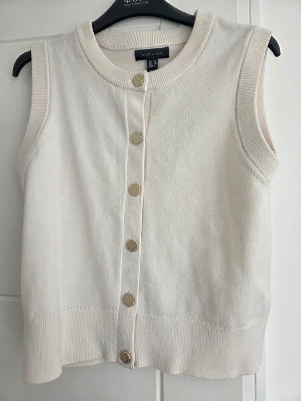 New Look Cream waistcoat