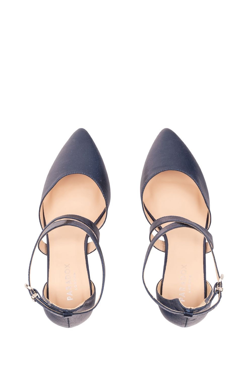 Paradox London Paradox London Women's 'Fran' Wide Fit Low Block Heel Court Shoe in Navy - 3